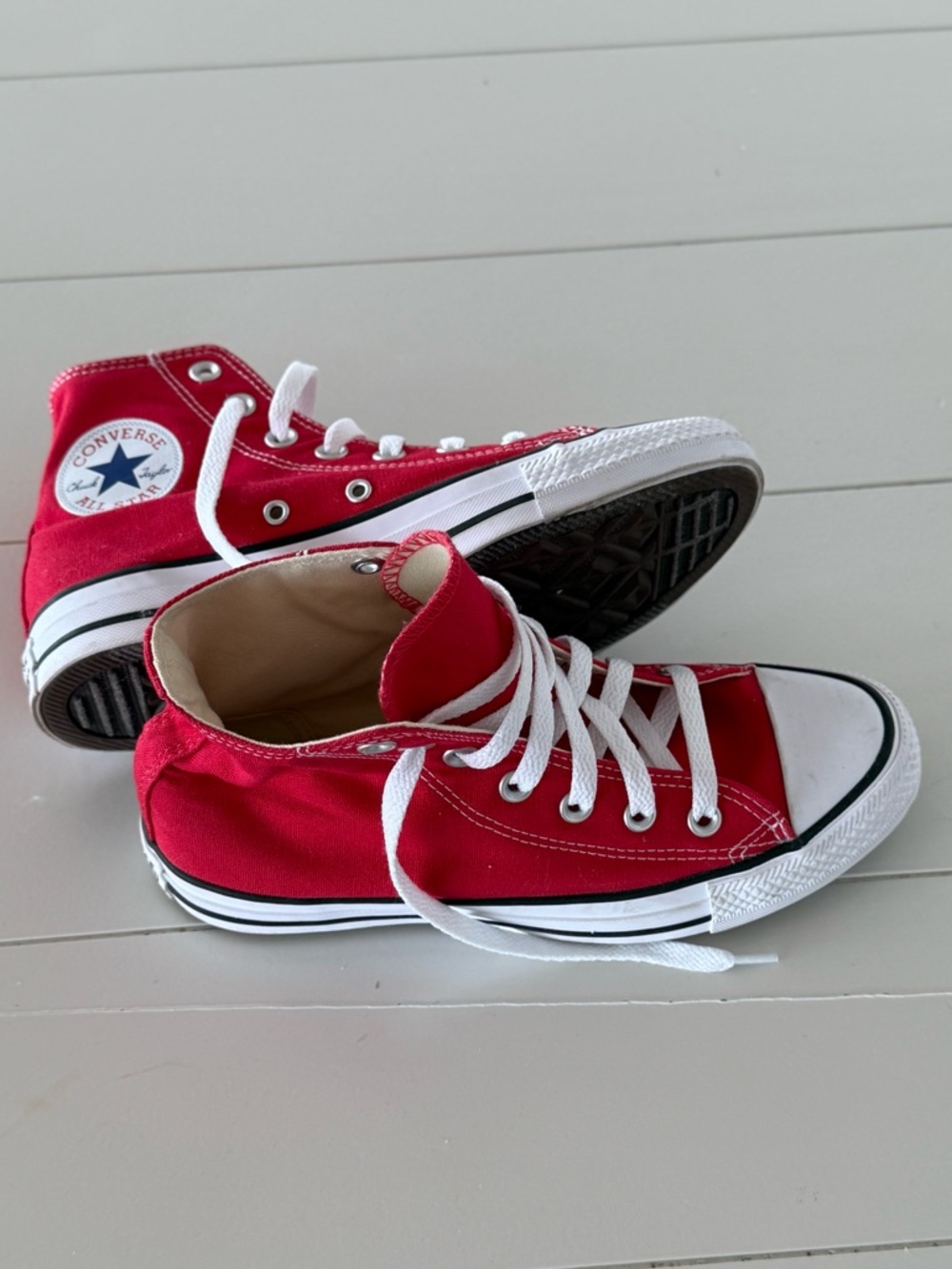Converse Chuck Taylor All Star Red Canvas Sneaker Unisex Women’s 7 Mens 5 - Picture 3 of 8